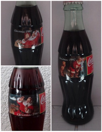 € 15,00 coca cola 3 flessen kerst 1997 nrs 1997, 2053, 2055